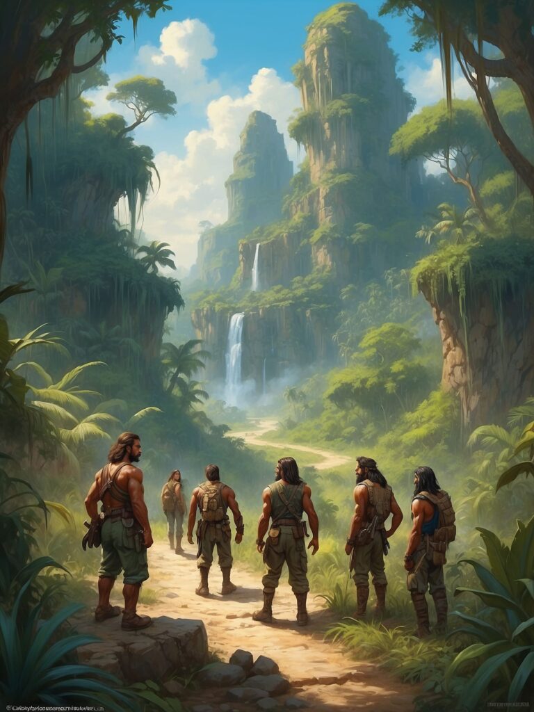 The jungle guide leads the way